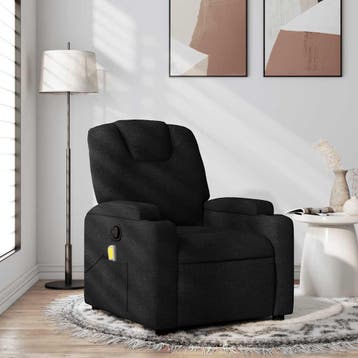 vidaXL Massagestoel met Zwarte Stof, Verzenden