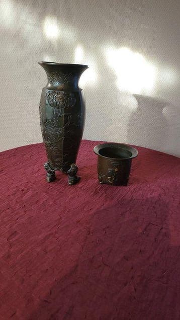 Vaas - Brons, Gemengde metalen - Japan - Meiji periode