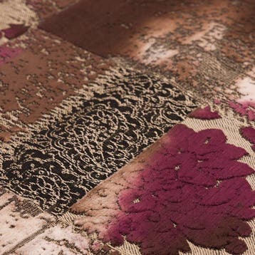BA137 - Zeldzaam Italiaans Fluweel Patchwork - Brons en