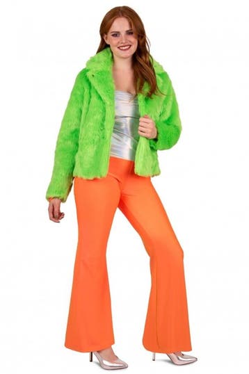 Flared Broek Neon Oranje, Verzenden, Nieuw