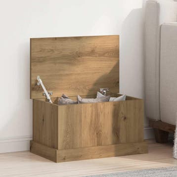 vidaXL Opbergbox 30x50x28 cm bewerkt hout artisanaal, Verzenden, Nieuw