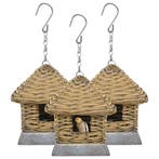 vidaXL Vogelhuizen 3 st wicker, Verzenden