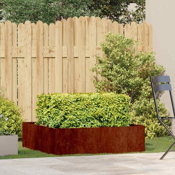 vidaXL Plantenbak Roestig 100 x 100 x 30 cm, Verzenden, Nieuw