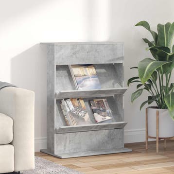 vidaXL Tijdschriftenrek Beton Grijs 70 x 41 x 96 cm Bewerkt, Verzenden, Nieuw