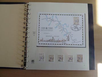 België 1990 - Verzameling herdenkingskaarten in SAFE album, Gestempeld