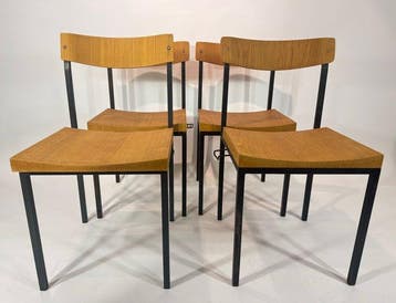 Stoel (4) - Metaal, Hout, Antiek en Kunst