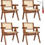 tectake Eetkamerstoel Lizzy met Weens vlechtwerk in boho-sti, Huis en Inrichting, Verzenden, Nieuw