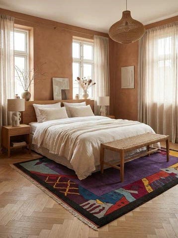 Vloerkleed - 273 cm - 208 cm - Handgeknoopt Konya-tapijt, Huis en Inrichting, Nieuw