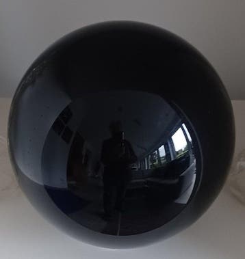 Obsidiaan Bol - Hoogte: 178 mm - Breedte: 178 mm- 7.5 kg -