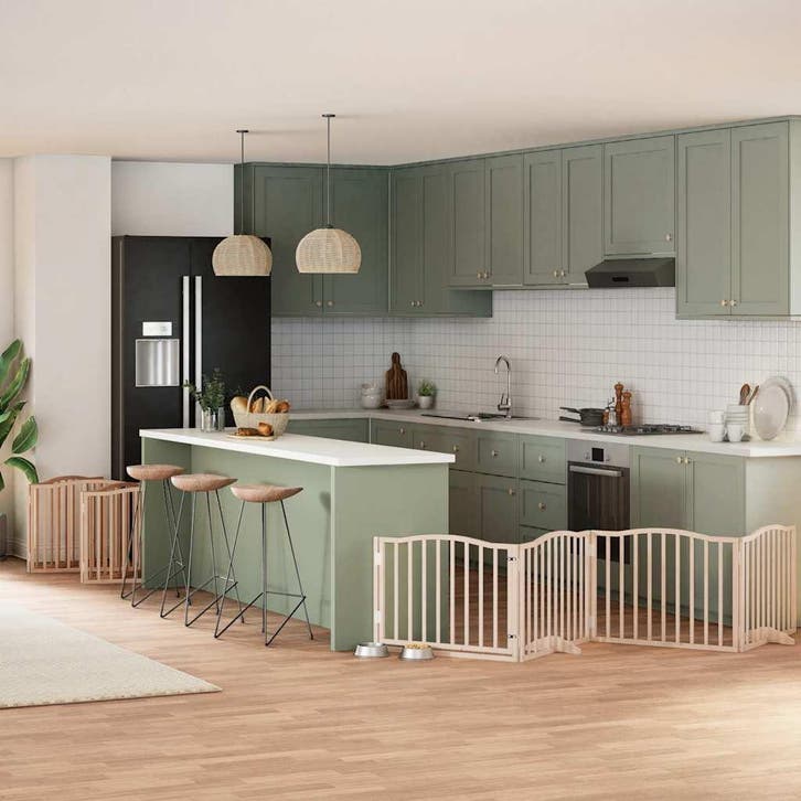 vidaXL Hondenhek inklapbaar met deur 10 panelen 800 cm, Dieren en Toebehoren, Hondenbenches, Nieuw, Verzenden