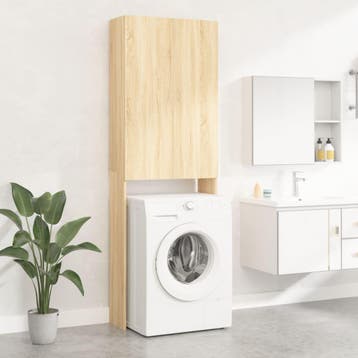 vidaXL Wasmachinekast 64x25,5x190 cm sonoma eikenkleurig, Verzenden, Nieuw