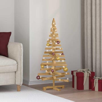 vidaXL Houten kerstboom KOTKA 120 cm Massief grenenhout, Verzenden, Nieuw