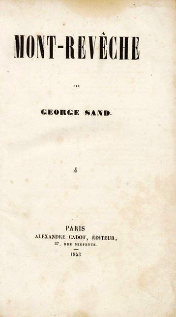 George Sand - Mont-Revêche - 1853, Antiek en Kunst, Antiek | Boeken en Manuscripten