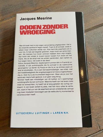 Jacques Mesrine - Doden zonder wroeging - 1977, Antiek en Kunst
