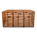 Lendo Online Wheelie Bin Surround Triple 215x80x118 cm Bois, Nieuw