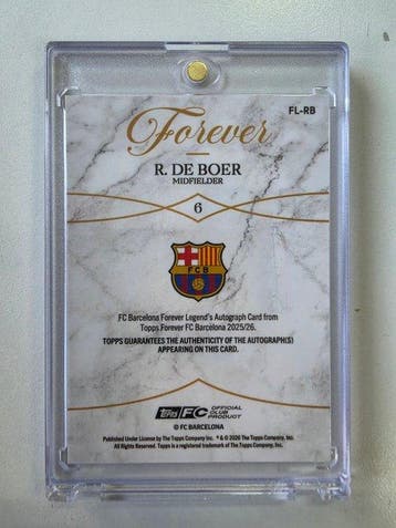2025/26 Topps Barcelona Forever R. DE BOER Gesigneerde, Nieuw