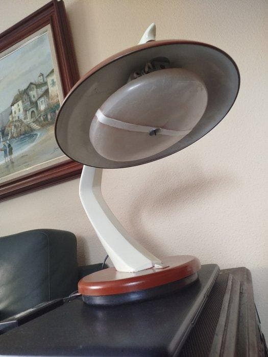 Fase - Lampe de bureau - Boomerang 64 - Acier - Vintage 50, Antiek en Kunst, Antiek | Verlichting