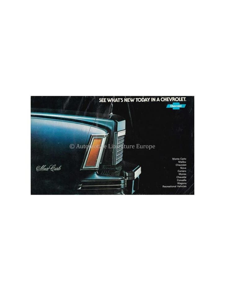 1977 CHEVROLET PROGRAMMA BROCHURE ENGELS (VS), Boeken, Auto's | Folders en Tijdschriften, Ophalen of Verzenden