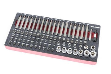 TM 85 Delige Bitset in foam carbon look inlay, Verzenden, Nieuw