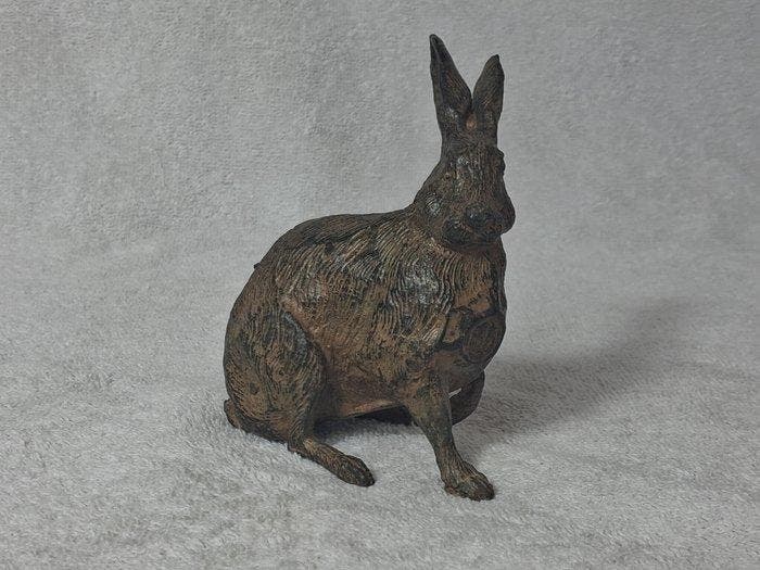 Pierre Chenet (XX-XXI) - sculptuur, Le Lièvre a larret -, Antiquités & Art, Curiosités & Brocante