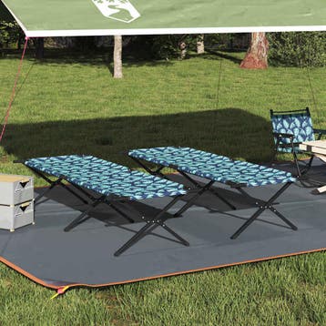 vidaXL Opvouwbaar Campingbed 2 st Bossen 210 x 80 x 46 cm, Verzenden