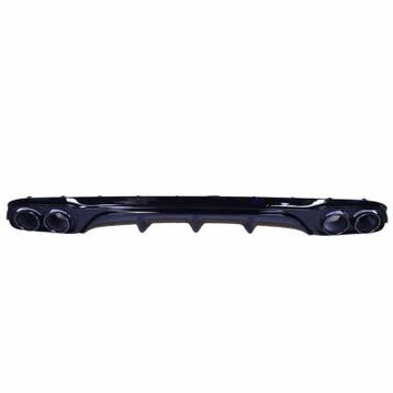 Diffuser voor mercedes e klasse w213 glanzend zwart ronde ui, Nieuw