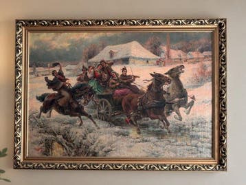 Piotr C. Stojanow (c.1887-c.1894) - Winter Sleigh Ride with