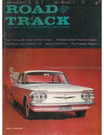 1959 ROAD AND TRACK MAGAZINE NOVEMBER ENGELS, Ophalen of Verzenden