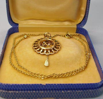 Zonder minimumprijs - Hanger Tombak, Golddoublé - 0.08ct.