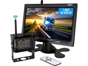 Strex Achteruitrijcamera Set - Draadloos - 7 Scherm -, Verzenden