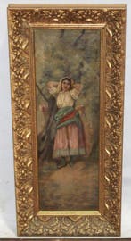 École espagnole (XX) - Campesina, Antiquités & Art