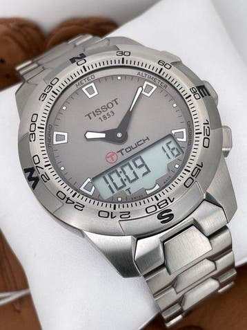 Tissot - T-Touch II Rhodium - T047.420.11.071.00 - Homme -, Bijoux, Sacs & Beauté