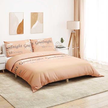 vidaXL Dekbedovertrekset 200x200 cm katoen roze, Verzenden, Nieuw