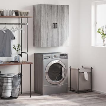 vidaXL Bovenkast 69,5x34x90 cm grijs sonoma eikenkleurig, Verzenden, Nieuw