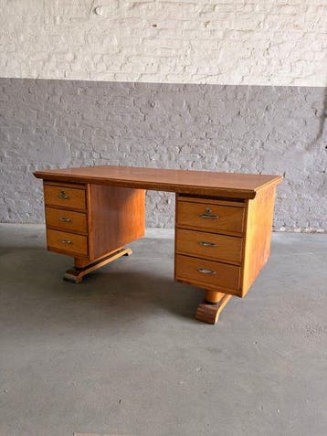 Bureau - Chêne, Bois - Amsterdam School, Antiek en Kunst