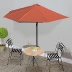 vidaXL Balkonparasol half met aluminium paal 300x155x223 cm, Verzenden, Nieuw