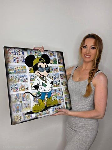 Cris Lioci ART - Bad boy Mickey Mouse, Antiquités & Art