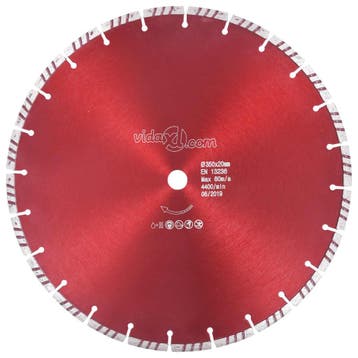 vidaXL Diamantzaagblad met turbo 350 mm staal, Verzenden