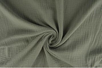 10 meter mousseline stof - zilvergrijs - Double gauze, Verzenden, 120 cm of meer, Katoen, Grijs
