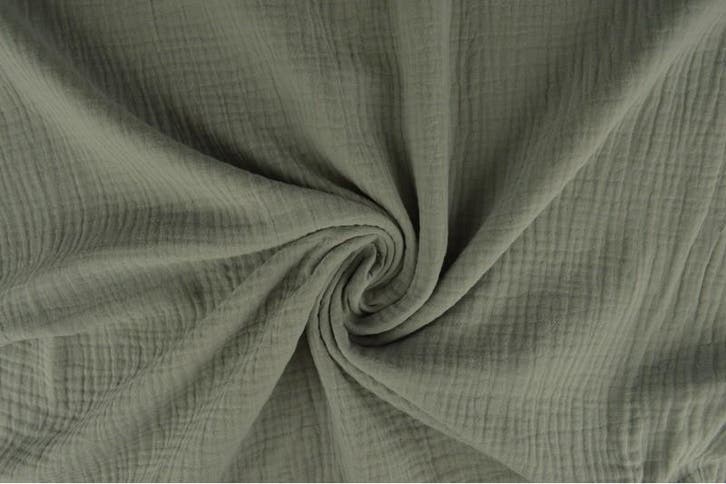 10 meter mousseline stof - zilvergrijs - Double gauze, Hobby en Vrije tijd, Stoffen en Lappen, 120 cm of meer, 200 cm of meer
