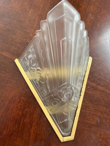 Inbouw wandlamp - Opaline glas - Art Deco wandlamp -