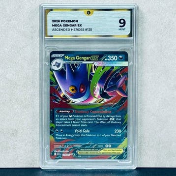 Pokémon Graded card - MEGA GENGAR 125 - Pokémon - GG 9, Hobby en Vrije tijd, Verzamelkaartspellen | Pokémon, Nieuw