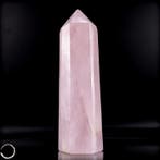 Natuurlijk rozenkwarts obelisk Zachte harmonie in een edele