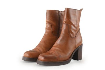 Manfield Laarzen in maat 37 Cognac, Kleding | Dames, Schoenen, Hoge laarzen, Overige kleuren, Verzenden, Zo goed als nieuw