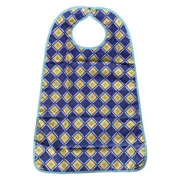 Wasbare slab volwassenen met opvangbak - Blauw/geel geruit, Ophalen of Verzenden
