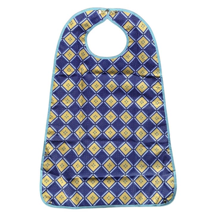 Wasbare slab volwassenen met opvangbak - Blauw/geel geruit, Divers, Matériel Infirmier, Enlèvement ou Envoi