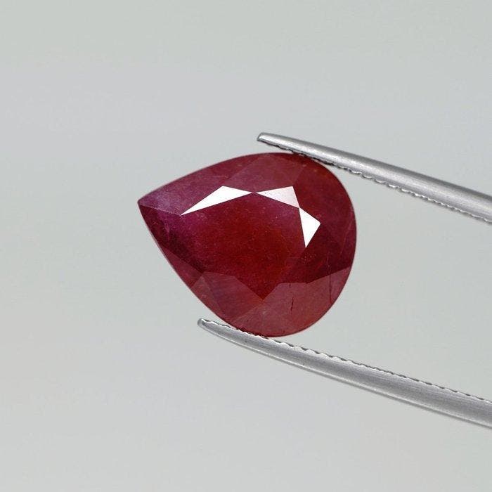 1 pcs Rood Robijn - 8.18 ct - Lotus Gemology - Intense Rood, Handtassen en Accessoires, Edelstenen