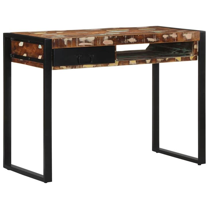 vidaXL Bureau 100x50x75 cm massief gerecycled hout, Huis en Inrichting, Bureaus, Nieuw, Verzenden