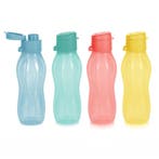 Tupperware Drinkflesjes 310 ml (4) BlauwGeelGroenZalm, Verzenden
