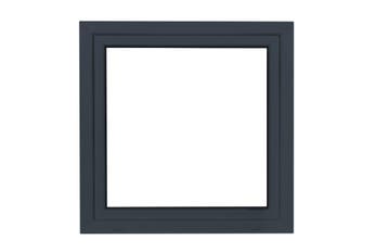 PVC raam draaikiep b100xh100 cm antraciet, Gevelraam of Ruit, 80 tot 120 cm, 80 tot 120 cm, Nieuw